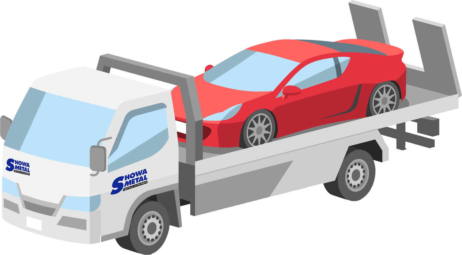 車を運ぶ運送トラック